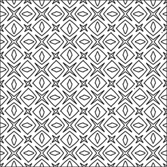 Figures from lines.Black pattern on white wallpaper for web page, textures, card, poster, fabric, textile. Abstract background.Repeating background image.White texture. Lines form shapes.
