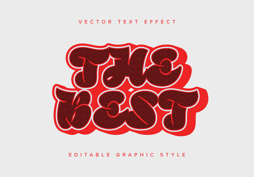 Bold Red Text Effect Mockup