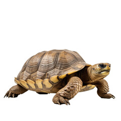 Fototapeta premium a Giant tortoise, full body, 3/4 view, in a PNG, Nature-themed, isolated, and transparent photorealistic illustration. Generative ai