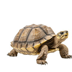 a Giant tortoise, full body, 3/4 view, in a PNG, Nature-themed, isolated, and transparent photorealistic illustration. Generative ai