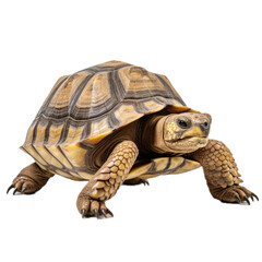 Obraz premium a Tortoise, 3/4 view, isolated and transparent PNG in a Nature-themed, photorealistic illustration. Generative ai