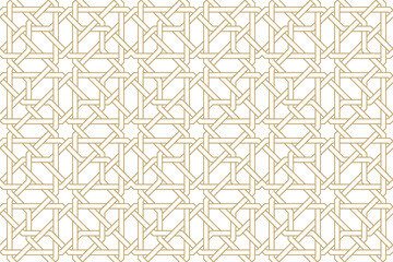 Seamless geometric pattern in authentic arabian style. - obrazy, fototapety, plakaty