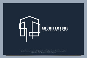 Architecture and construction house logo design with a modern concept