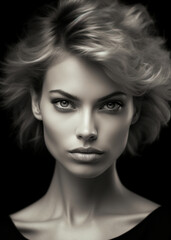 Fototapeta premium Portrait of beautiful elegant woman. Generative Ai