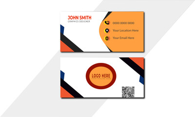 Modern business card design, professional presentation card template, personal visiting card vector for print.