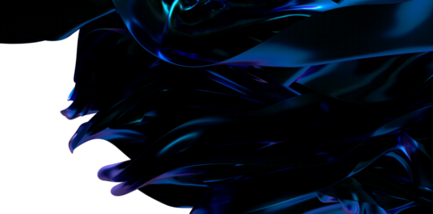 Wave of Tranquility: Abstract 3D Blue Wave Illustration for Serene Designs