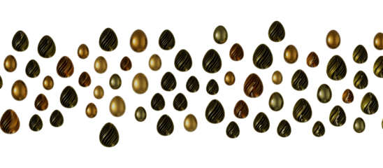 3d rendering of Easter glitter and black eggs