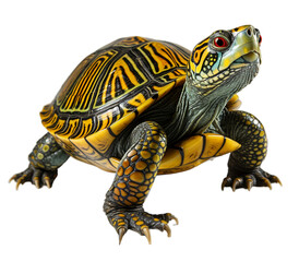 Fototapeta premium turtle portrait with transparent background, generative ai