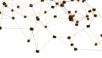 Abstract digital connection dots and lines. Technology background. Network connection structure. Plexus effect. 3d