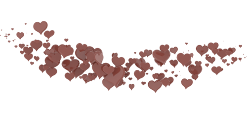 realistic isolated heart confetti on the transparent background for decoration and covering. Concept of Happy Valentine's Day,