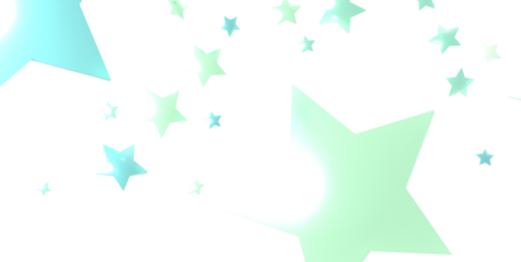 blue stars of confetti.