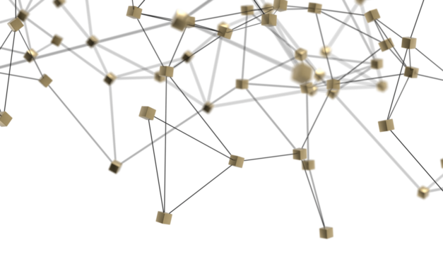 Abstract futuristic - technology with polygonal shapes on dark blue background.