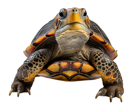 turtle portrait with transparent background, generative ai