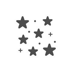 Star shine or twinkle glyph icon
