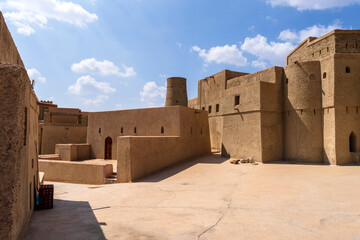 Bahla Fort, historic fortress close to Jebel Akhdar highlands in Oman, a world heritage site