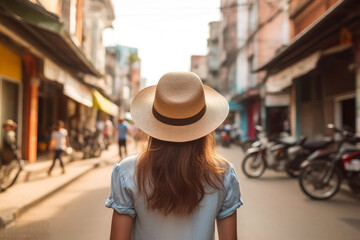 Fototapeta premium Southeast Asia's Streets: A Traveler's Tale
