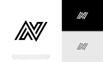Initials N logo design. Initial Letter Logo.