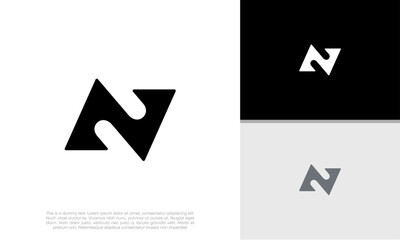 Initials N logo design. Initial Letter Logo.