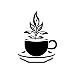 Vector illustration of a cartoon coffee cup