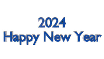 2024 New Year  Illustration 3d render