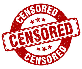 censored stamp. censored label. round grunge sign