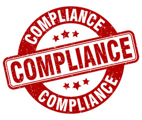 compliance stamp. compliance label. round grunge sign