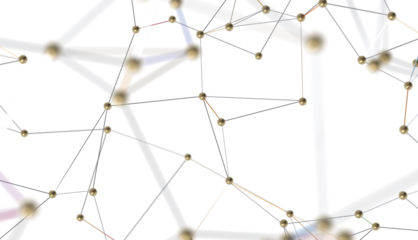 Connecting lines and dots.Big data visualization