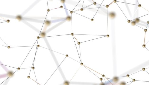 Connecting lines and dots.Big data visualization