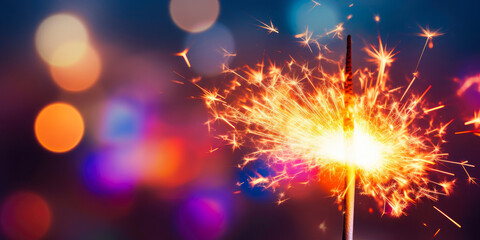 Festive Fireworks Creating Dazzling Patterns