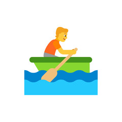 Person Rowing Boat