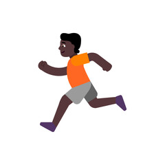 Person Running: Dark Skin Tone