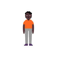 Person Standing: Dark Skin Tone