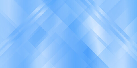 Blue business concept modern abstract wide background with geometric shapes, white striped pattern and blocks in diagonal lines on blue background, Colorful Gradient Blurry Soft Smooth blue color.