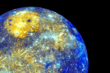 Planet Mercury. Elements of this image furnished by NASA