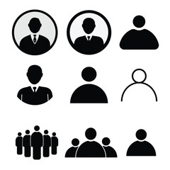 profile and person icon design