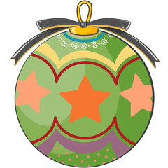 Obraz premium Design and draw a ball in the Christmas Season there using colorful lines in the design.