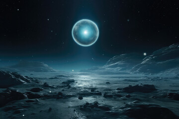 Naklejka na ściany i meble Stellar Symphony: Uranus and its Celestial Neighbors