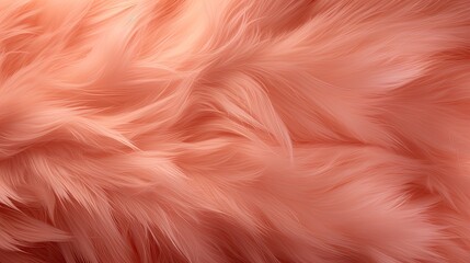 Peach fuzz texture background. Soft fur in peach color