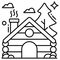 Editable design icon of home