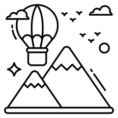 Premium download icon of hot air balloon 