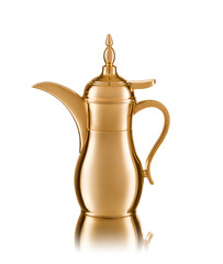 Golden traditional Arabic Coffee pot