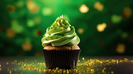 Design a mouthwatering cupcake for St. Patrick's Day