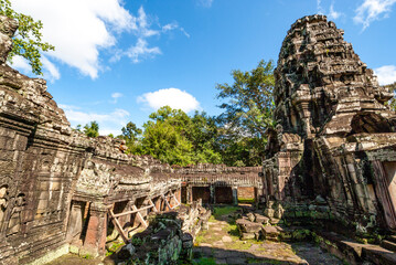 Exterior of Banteay Kdei, a Buddhist temple in Angkor, Cambodia, Asia