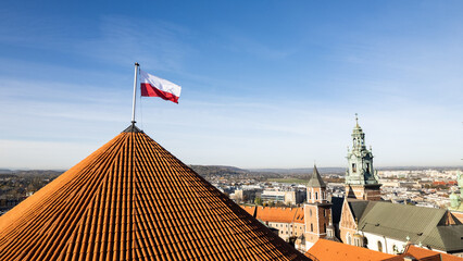 Flaga Polski - obchody Święta Niepodległości - symbol biało czerwony - obrazy, fototapety, plakaty