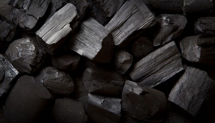 Black coal texture background. close up  