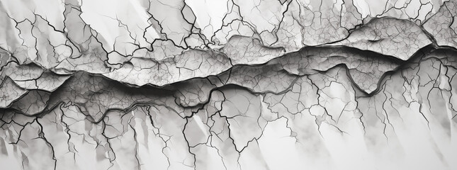 A close up of a crack in the ground texture