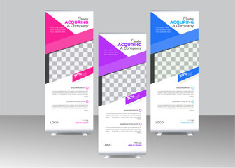 Business Modern creative roll up banner design template. Amazing and stylish roll up design