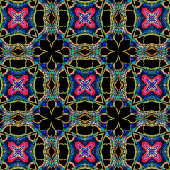 A seamless creative multiple color vector repeating fabric pattern, background, wallpaper and interior decoration design 