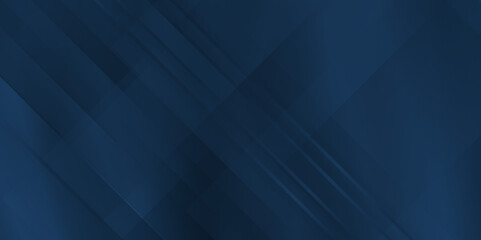 Fototapeta premium Blue business concept modern abstract wide background with geometric shapes, white striped pattern and blocks in diagonal lines on blue background, Colorful Gradient Blurry Soft Smooth blue color.
