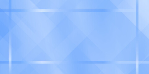Obraz premium Blue business concept modern abstract wide background with geometric shapes, white striped pattern and blocks in diagonal lines on blue background, Colorful Gradient Blurry Soft Smooth blue color.